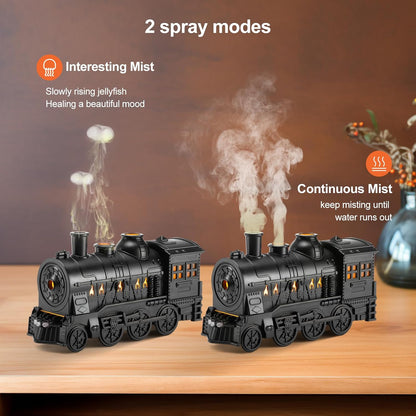 Train Diffuser 300ml, Aromatherapy Diffuser Cool Mist Ultrasonic Aroma Train Diffuser with Remote Control 2 Light 2 Mist Mode Auto Shut-Off for Bedroom Office Hotel