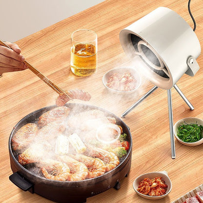 Portable Desktop Exhaust Fan Small Kitchen Hood Extractor Barbecue USB Charging Desktop Range Hoods Mini Suction Cooker Hood Kitchen Gadgets