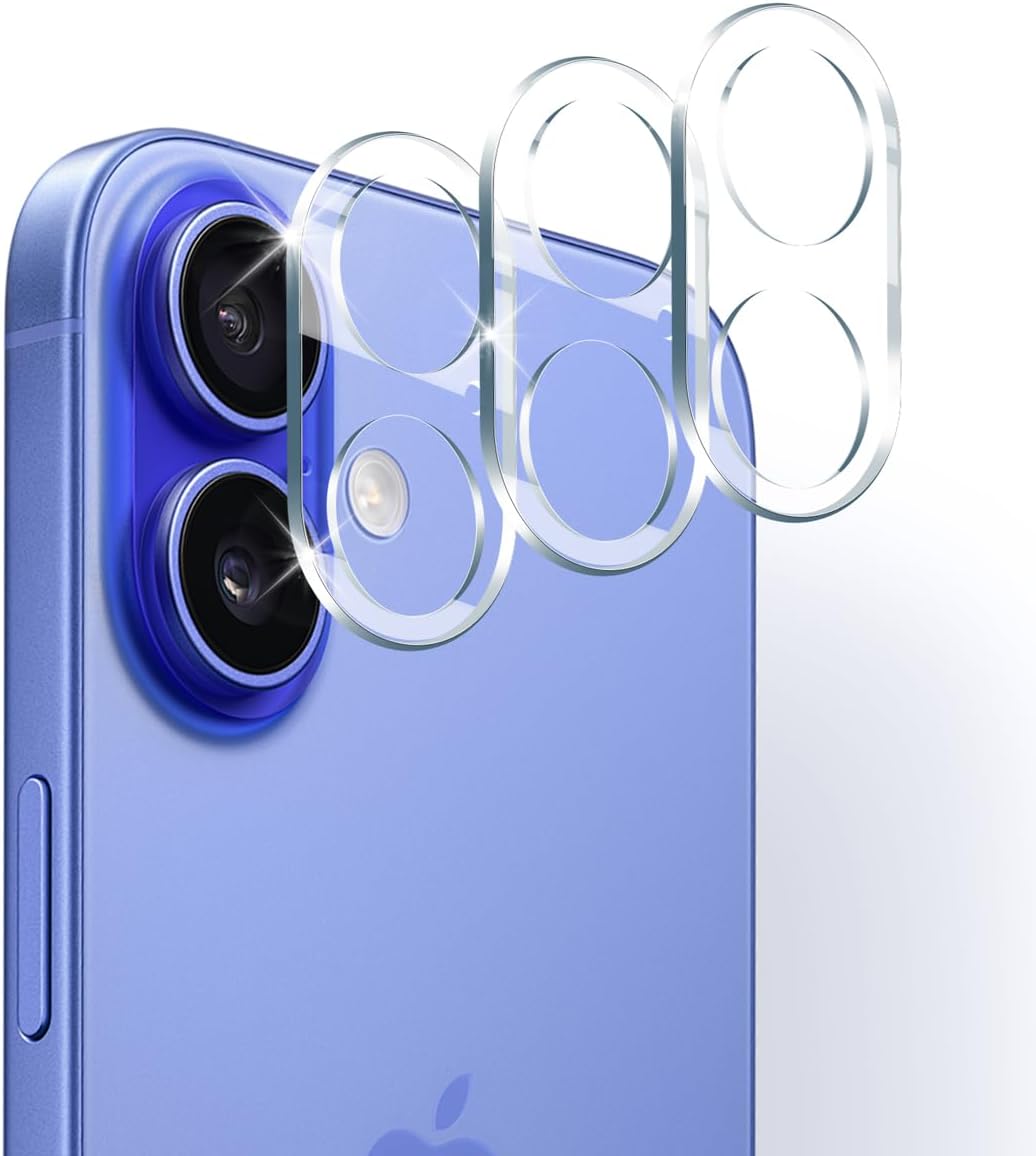 3PCS Rear Back Camera Lens Protector Tempered Glass for Iphone 16 Pro Max Iphone 15 Pro Max Iphone 16 Pro Iphone 15 Pro - HD Clear Full Coverage Guard