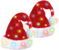 Plush Santa Hat - Light Up, Christmas Hats for Kids & Adults, Santa Hats Set for Adult