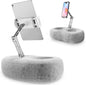 Tablet Kindle Stand Pillow, Adjustable Ipad Pillow Stand Holder with 2 Snack Bowls for Lap Bed Sofa Chair, Compatible with 4.7"-13" Tablet, Ipad, Iphone, Google, Samsung, Kindle