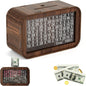 Christmas 4-In-1 Wooden Money Saving Challenge Box - Fully Assembled Piggy Bank ($1000/$3000/$5000/$10000) - Kakeibo Money Box with Counter and Dry Erase Pen - Money Bank for Cash Coin - Best Gift