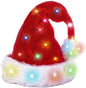 Plush Santa Hat - Light Up, Christmas Hats for Kids & Adults, Santa Hats Set for Adult